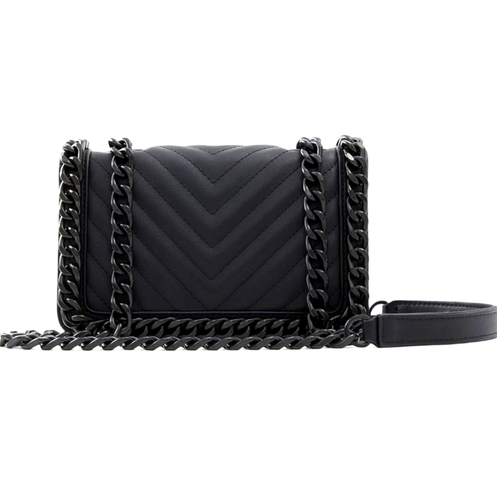 Aldo Greenwald Faux Leather Black Crossbody Bag